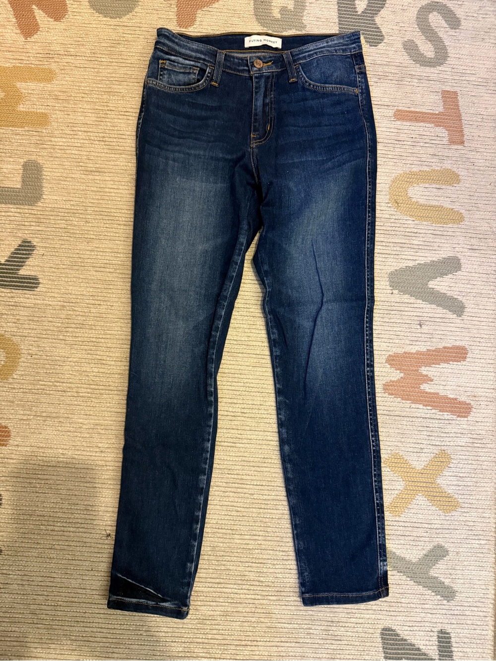 Flying Monkey Skinny Jeans in Dark Blue Wash